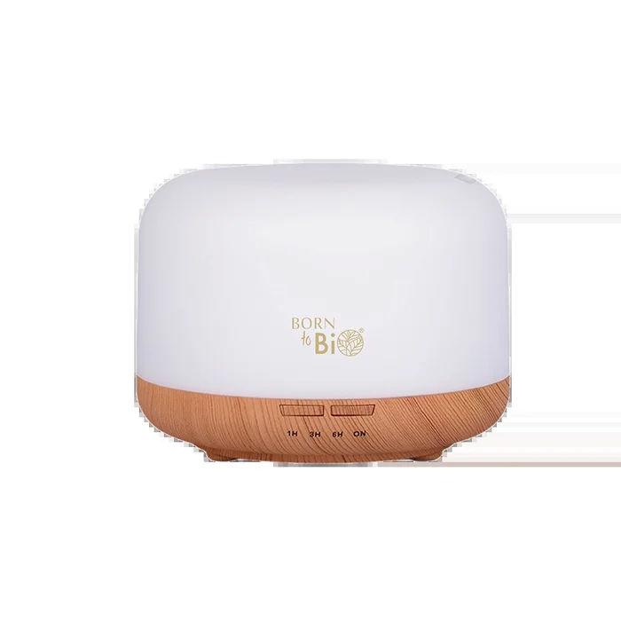 Diffuseur blanc avec socle bois clair