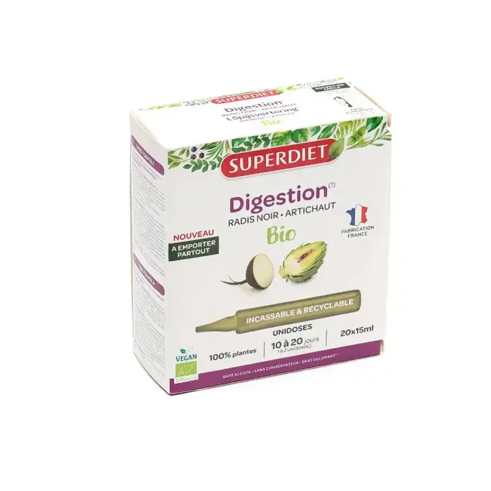 DIGESTION RADIS NOIR ARTICHAUT BIO 20 UNIDOSES SUPER DIET