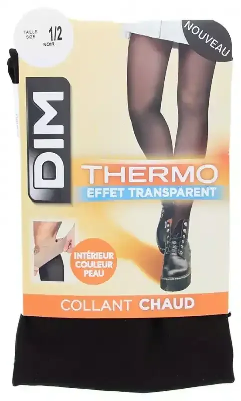 DIM Collant Thermo Effet Transparent 1 PAIRE – Taille 1/2