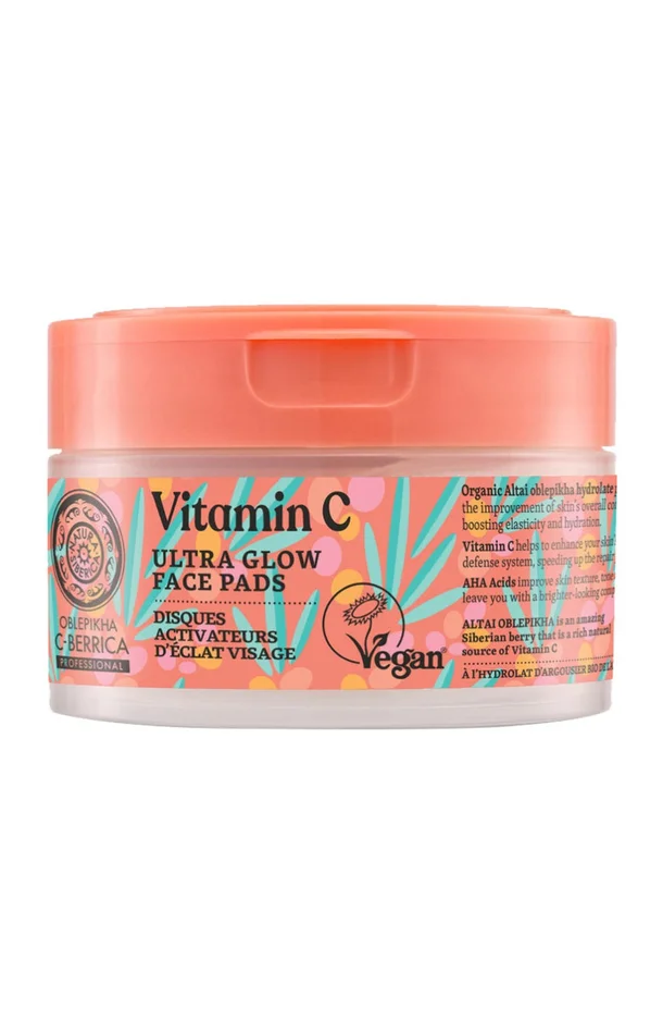 Disques activateurs d’éclat vegan – Vitamine C – Visage – 20 unités