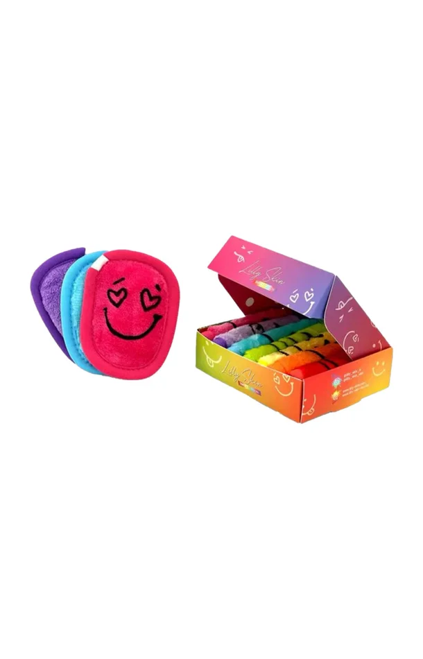 Disques démaquillants réutilisables XL – Smiley Edition – 7 unités