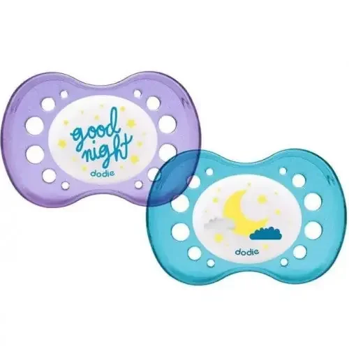 DODIE SUCETTE ANATOMIQUE A2 Silicone Nuit +18 Mois – 2 Sucettes
