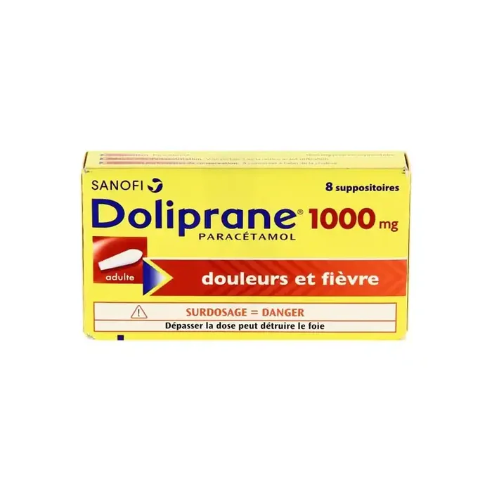 Doliprane 1000Mg 8 Suppositoires