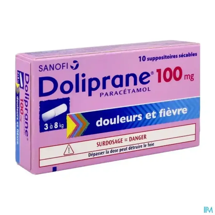 Doliprane 100mg suppositoire