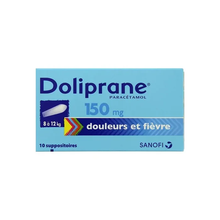 Doliprane 150mg Suppositoire enfant x10 suppositoires