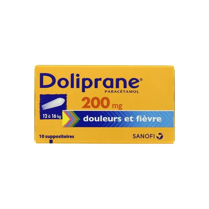 Doliprane 200mg Suppositoire x10 suppositoires