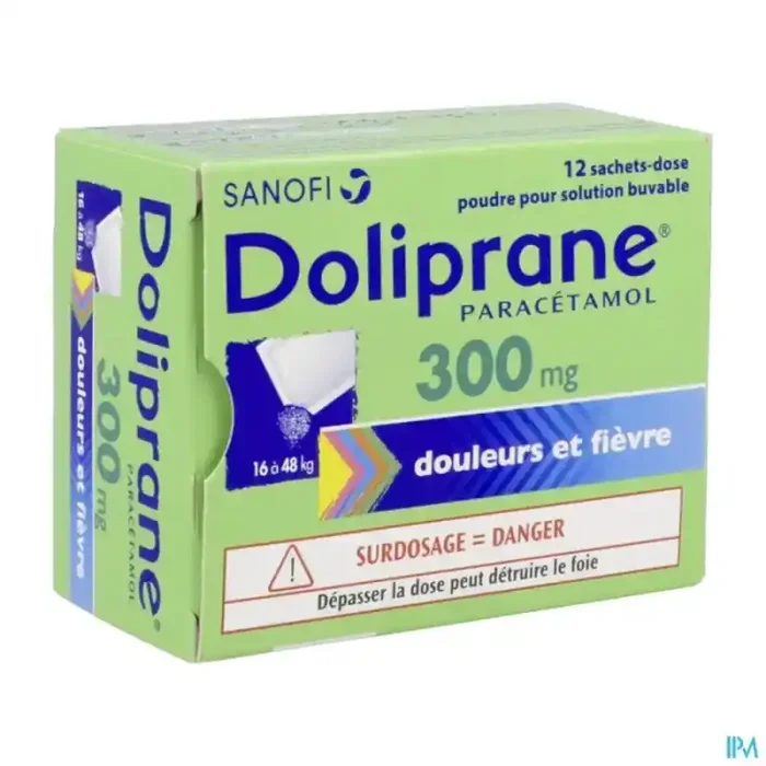 Doliprane 300mg poudre pour solution buvable sachet