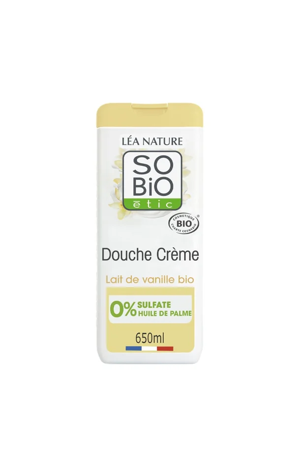 Douche crème bio hydratante – Vanille – 650 ml