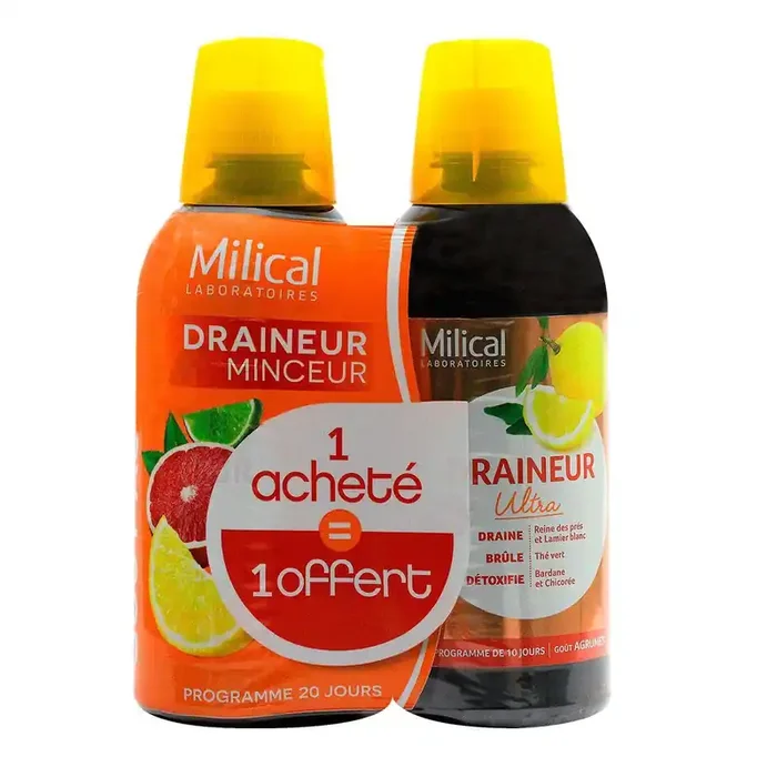 Draineur minceur 2x500ml (1 offert) Agrumes