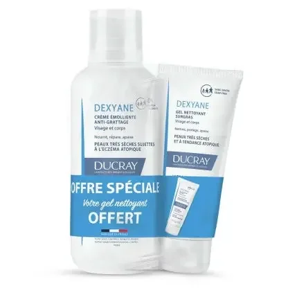 DUCRAY DEXYANE CRÈME ÉMOLLIENTE + GEL NETTOYANT OFFERT