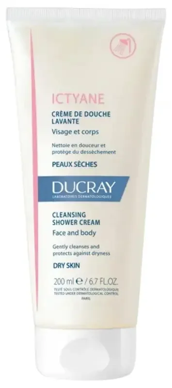 Ducray Ictyane Crème de Douche Lavante Nourrissante Visage et Corps 200 ml