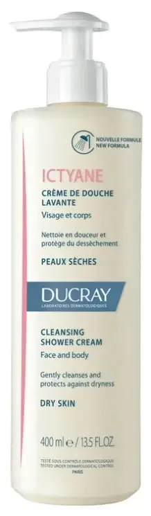 Ducray Ictyane Crème de Douche Lavante Nourrissante Visage et Corps 400 ml