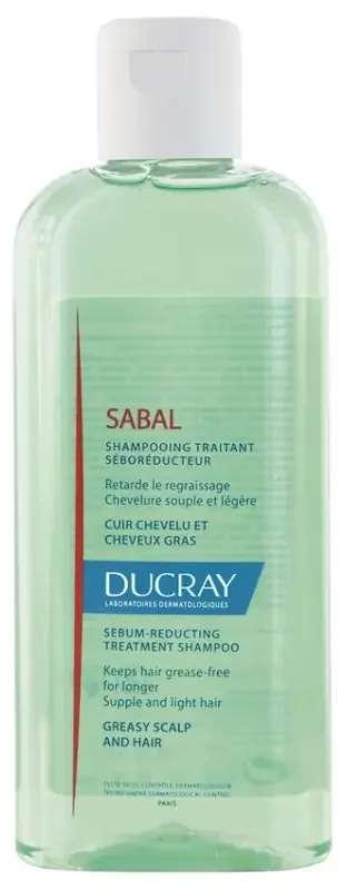Ducray Sabal Shampooing Traitant Séboréducteur Purifiant Cheveux Gras 200 ml