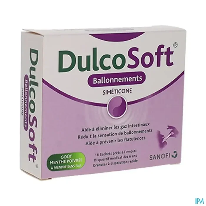 Dulcosoft ballonnement 125mg sachet 18