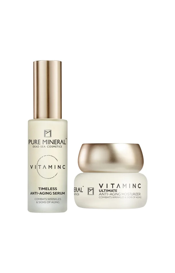 Duo anti-âge sérum & crème – Vitamine C – Peaux matures