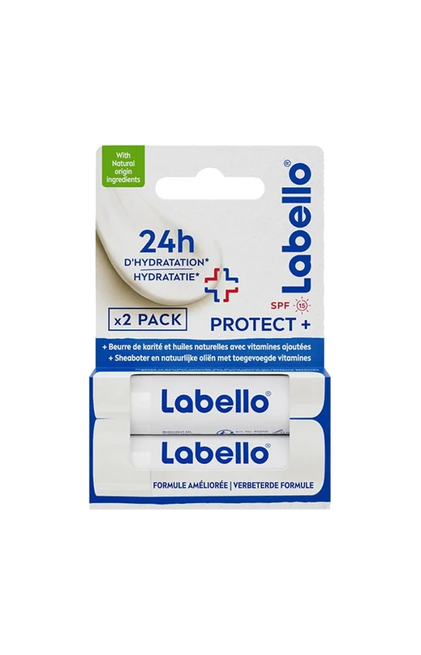 Duo baumes à lèvres SPF 15 – Protect + – 2 x 4,8 g