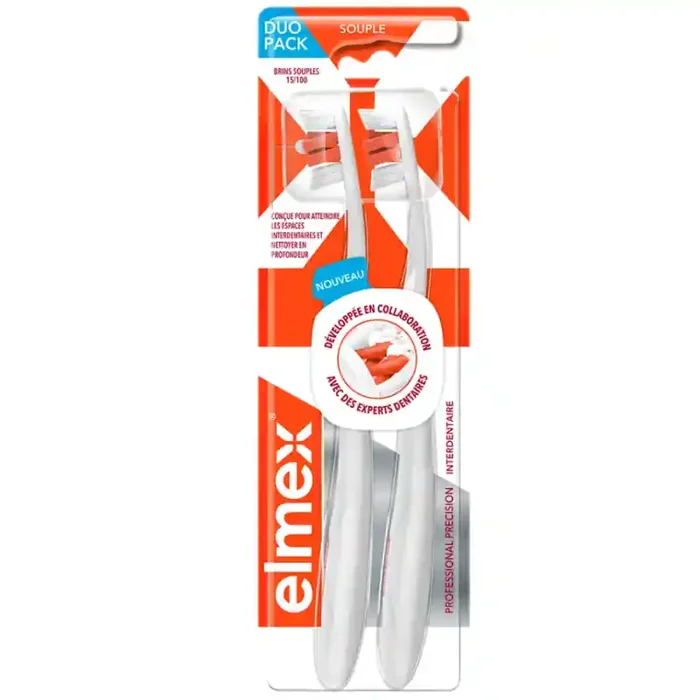 DUO BROSSE A DENTS PRECISION INTERDENTAIRE SOUPLE ELMEX