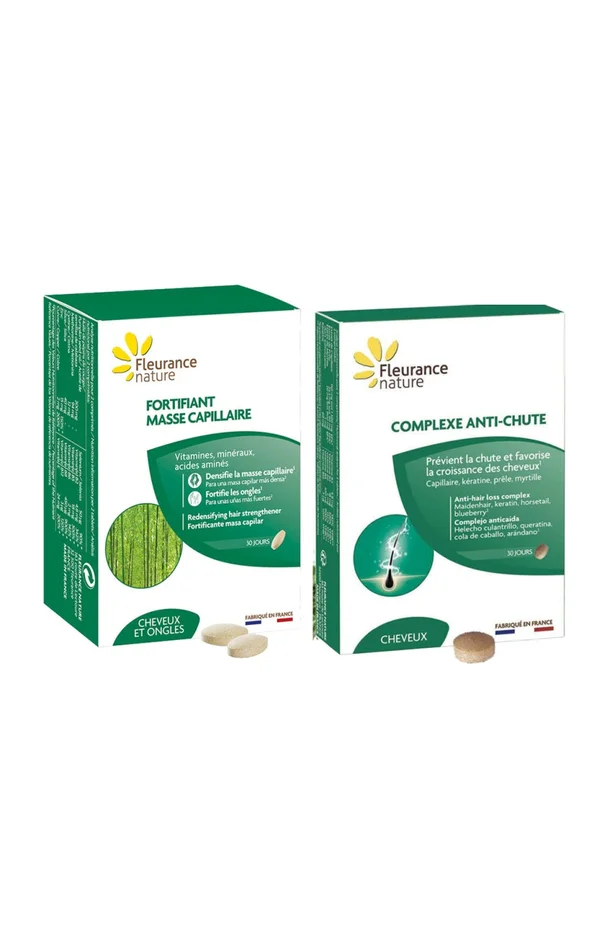 Duo capillaire – Fortifiant & anti-chutes – 1 mois