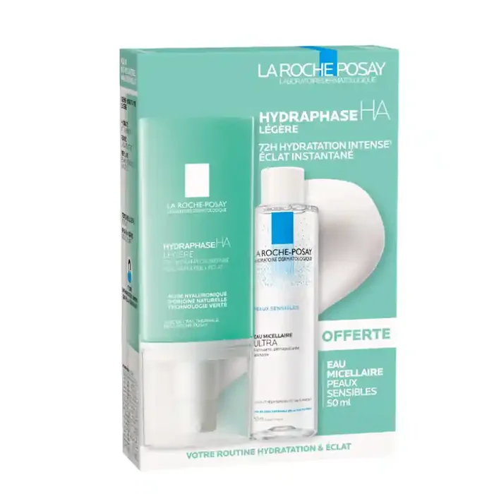 DUO HYDRAPHASE HA LEGERE 72h 50ML + EAU MICELLAIRE 50ML LA ROCHE POSAY