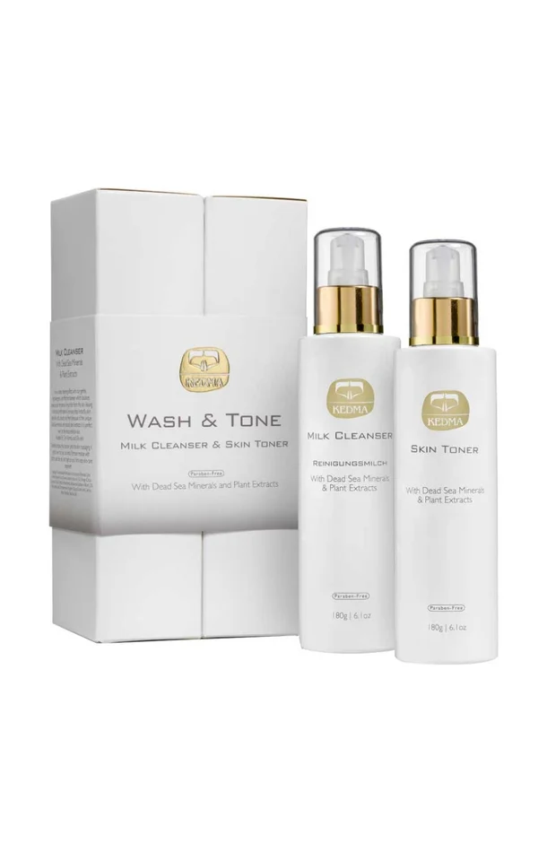 Duo lait nettoyant & lotion tonique – Minéraux de la Mer Morte – Visage