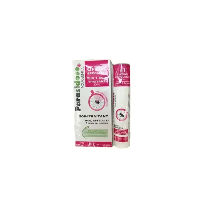 DUO PARASIDOSE POUX LENTES SOIN + LOTION REPULSIVE LABORATOIRE GILBERT