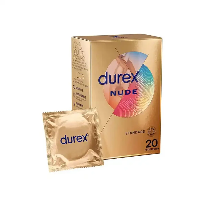 Durex Nude sensation peau contre peau Standard 20 preservatifs