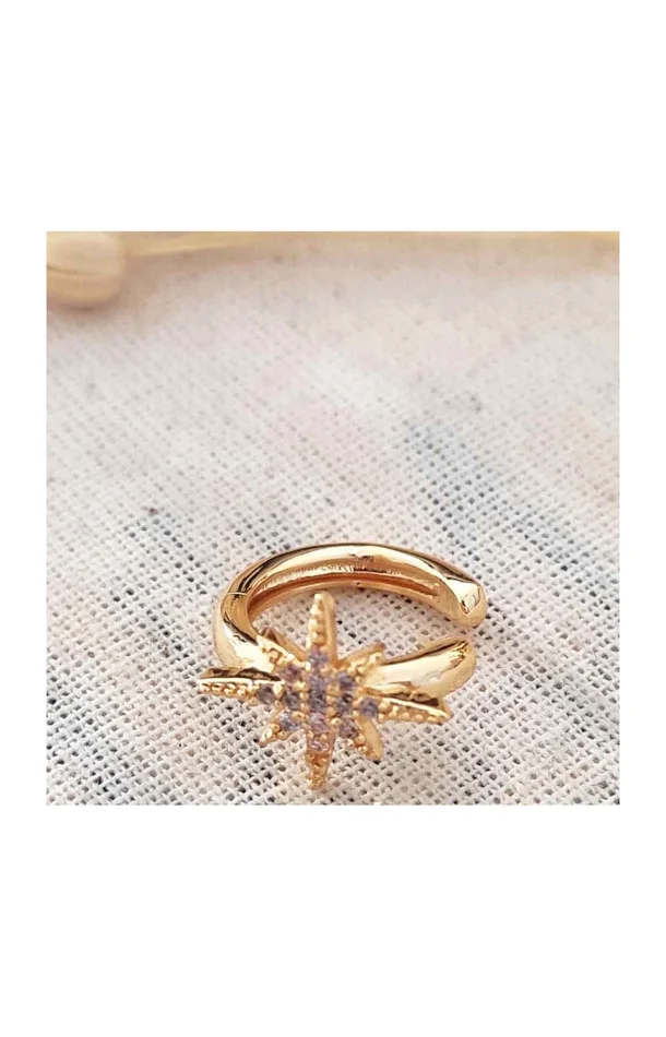 Earcuff étoile – Laiton plaqué or