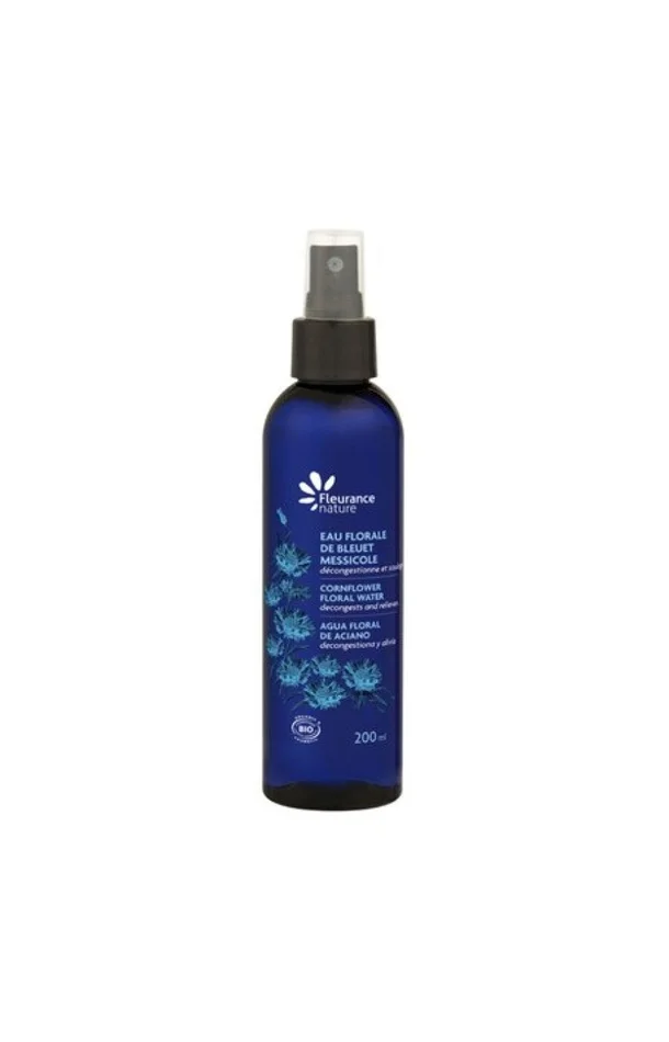 Eau florale bio décongestionnante – Bleuet messicole – Visage – 200 ml