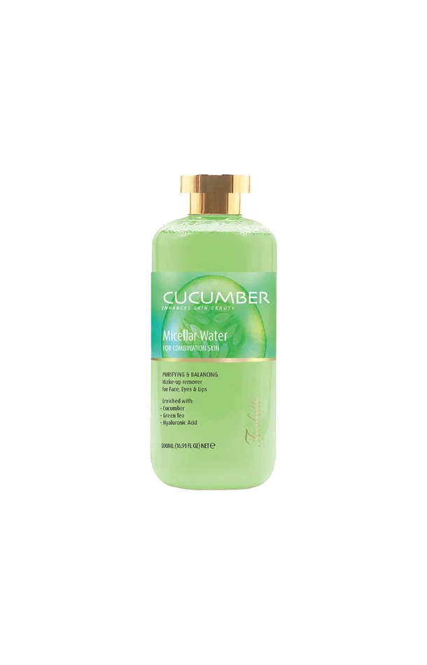 Eau micellaire purifiante – Extrait de concombre – Peaux mixtes – 500 ml
