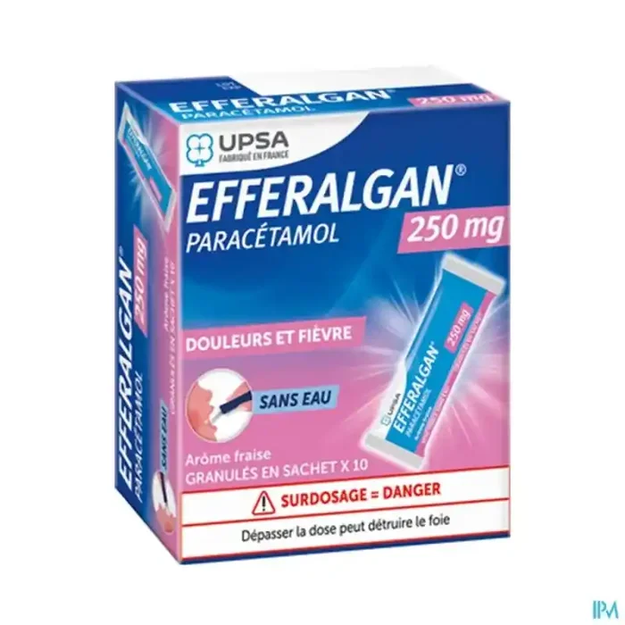 Efferalgan 250mg fraise granules sachet 10
