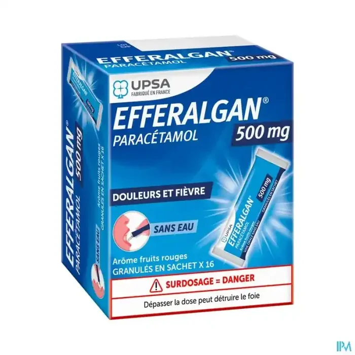 Efferalgan 500mg fruits rouges granules sachet 16