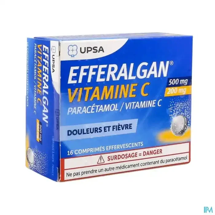 Efferalgan vitamine c 500mg/200mg comprimé effervescent 16