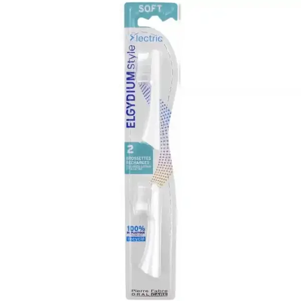 Elgydium Style Recharge pour Brosse à Dents Electrique Souple x 2