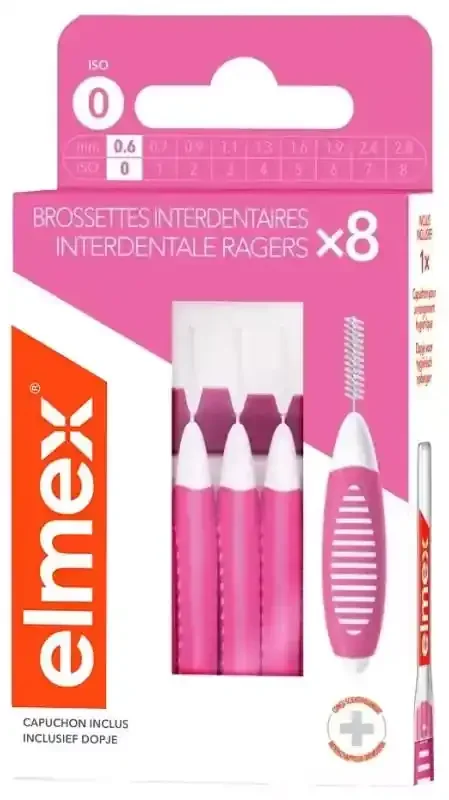 Elmex Brossettes Interdentaires Pack de 8 Brossettes – Taille 0,6 mm