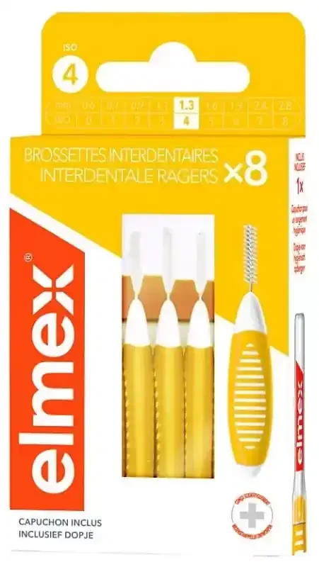 Elmex Brossettes Interdentaires Pack de 8 Brossettes – Taille 1,3 mm