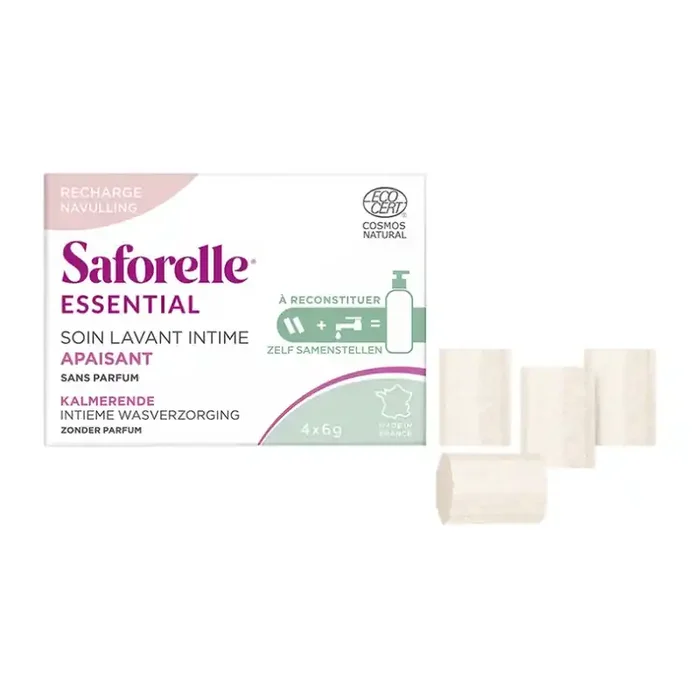 ESSENTIAL SOIN LAVANT INTIME APAISANT RECHARGE 4X6G SAFORELLE