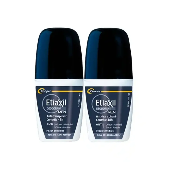 Etiaxil deodorant men anti-transpirant controle 48h roll-on 2x50ml
