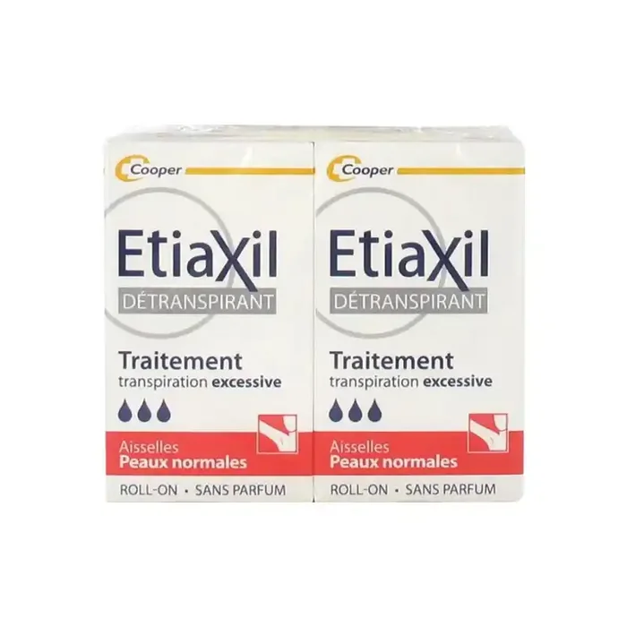 Etiaxil detranspirant traitement transpiration excessive lot de 2x15ml