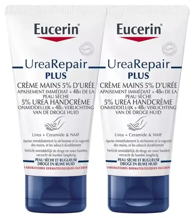 Eucerin Urearepair Plus Crème Mains 5% d‘Urée Lot de 2 X 75 ml