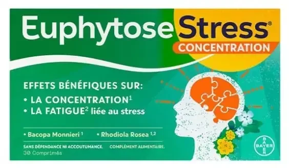 Euphytose Zen – Complément Alimentaire Pour la Gestion du Stress au Quotidien – 30 Comprimés – Résistance Physique et Émotionnelle au Stress Grâce à la Rhodiola Rosea
