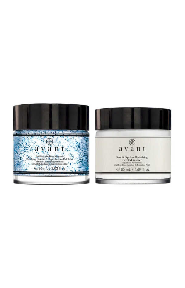 Exfoliant anti-imperfections & crème hydratante revitalisante – Visage