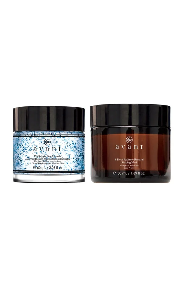 Exfoliant anti-imperfections & masque de nuit éclat – Visage