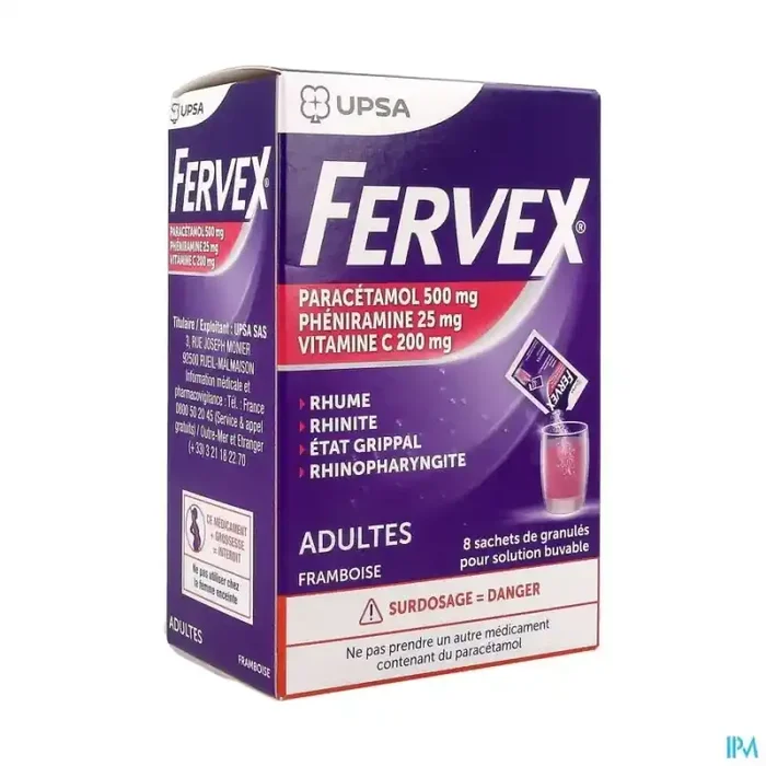 Fervex adultes framboise granules sachet 8