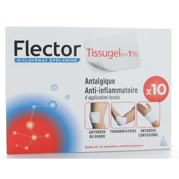 Flectortissugelep 1 % Emplatre Medicamenteux 10 enveloppes