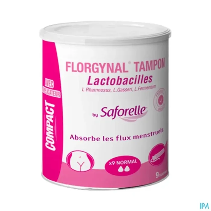 Florgynal tampon compact normal boite de 9 tampon avec applicateur