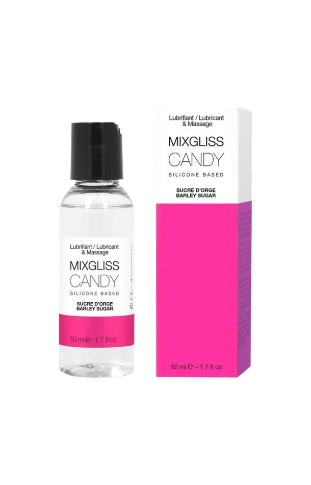 Fluide massage & lubrifiant à base de silicone – Sucre d’orge – 50 ml