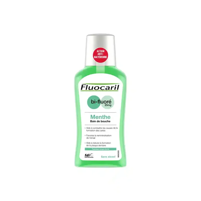 Fluocaril Bi-fluore 25mg bain de bouche menthe 300ml