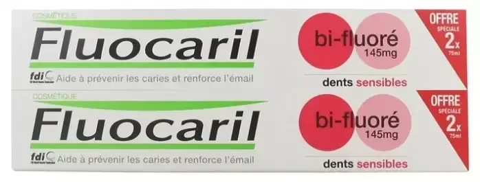 Fluocaril Dentifrice bi-Fluoré Dents Sensibles 2 x 75 ml