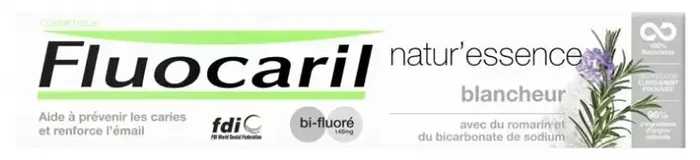 Fluocaril Natur‘Essence Dentifrice Blancheur Bi-Fluoré 75 ml