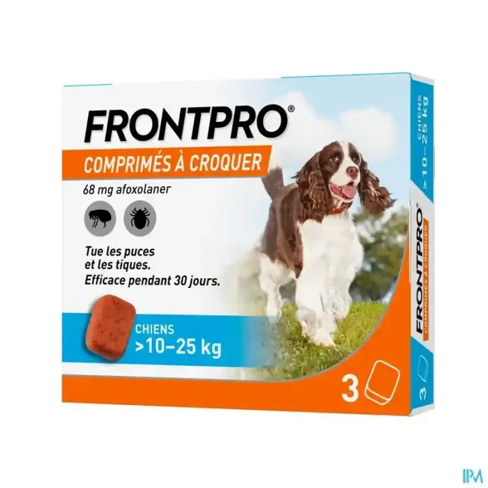 Frontpro antiparasitaire chien 10/25kg comprimé 3